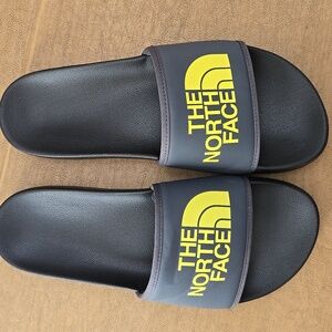 The North Face Black Slides with Yellow Logo, Men's Size 11